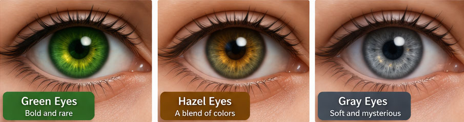 Illustration for how rare are blue eyes?